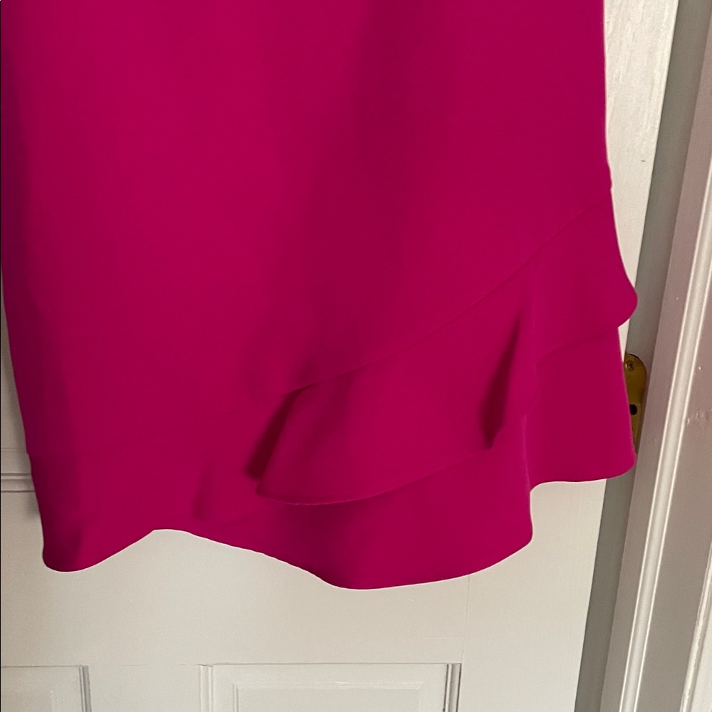 Express Hot Pink Ruffle Mini Dress - Picture 4 of 6